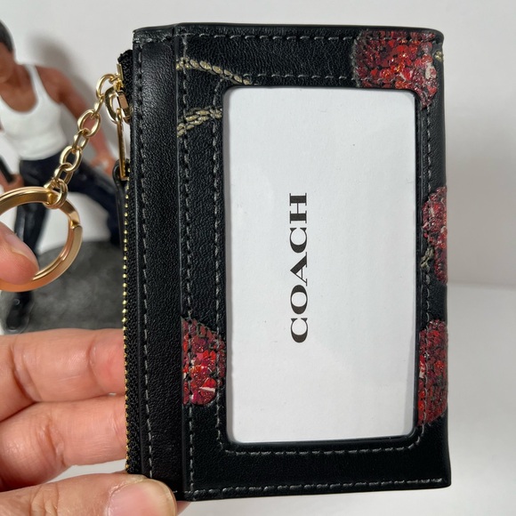 Coach Mini Skinny Id Case With Cherry Print NWT - Picture 2 of 6